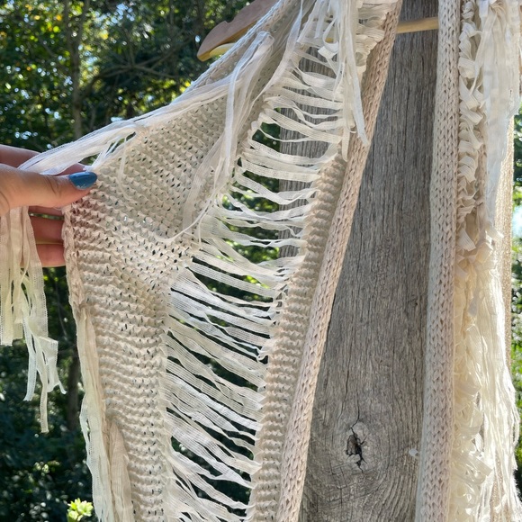 Bohemian White Infinity Scarf - Picture 3 of 4